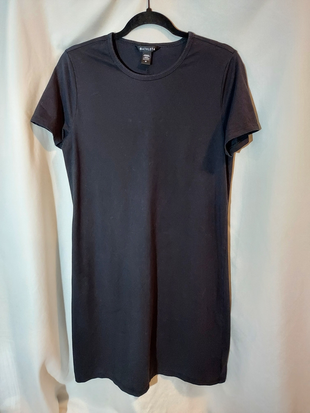 Athleta Essential Tee Soft Knit Dress in Black - Size M - EUC